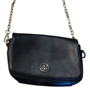 Tory Burch Robinson Black Leather Crossbody Bag